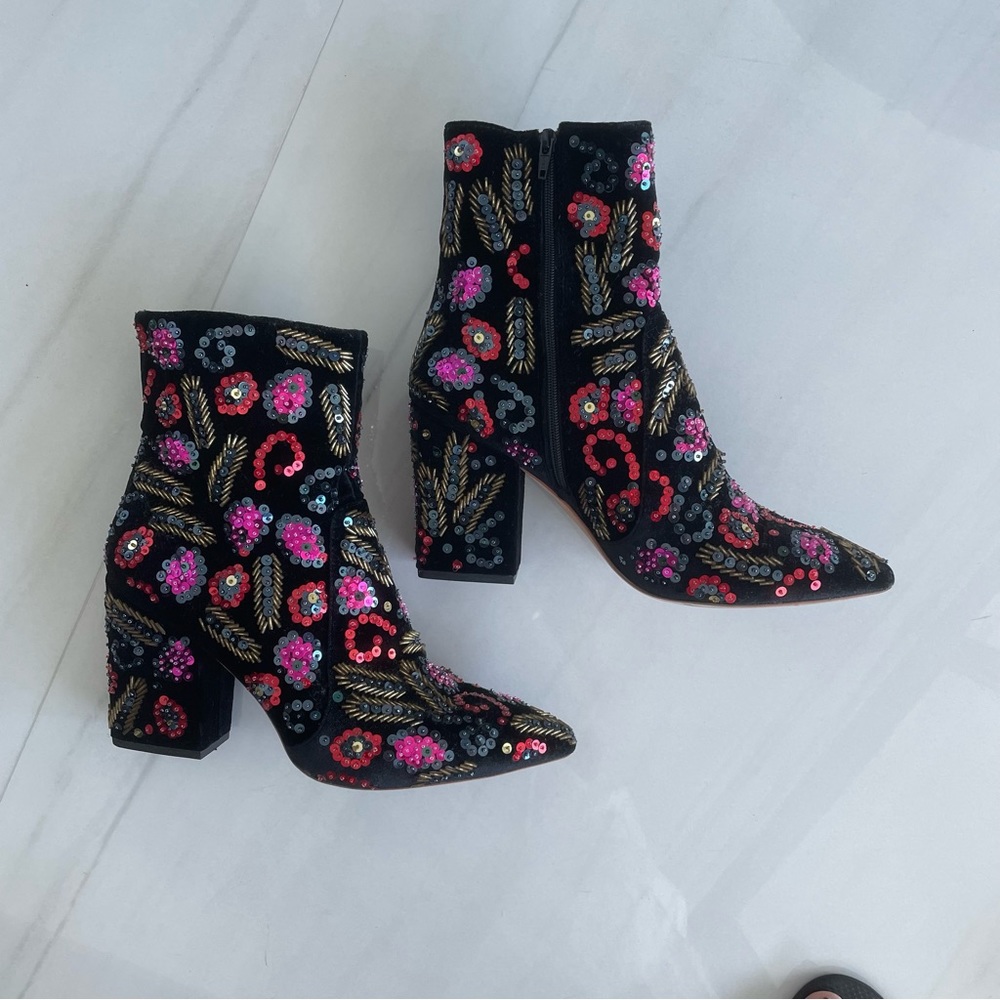 Loeffler Randall sequined booties